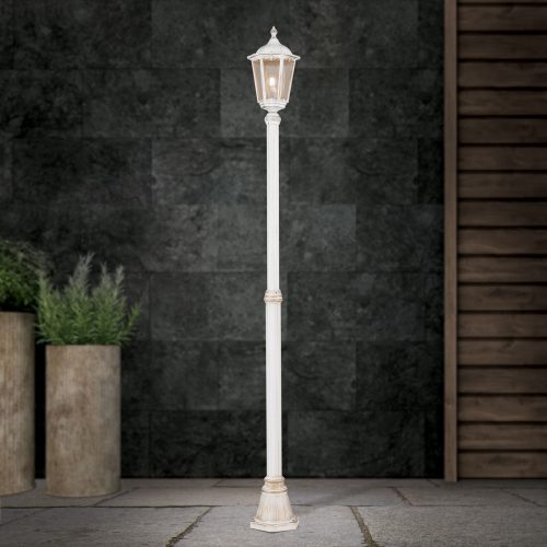 PUCHBERG kültéri lámpa, Klasszikus, ORION-Molecz-AL 11K/82506 weiß-gold/rauch (1xE27)    