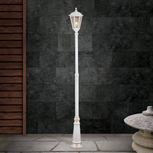 PUCHBERG kültéri lámpa, Klasszikus, ORION-Molecz-AL 11K/82508 weiß-gold/rauch (1xE27)    