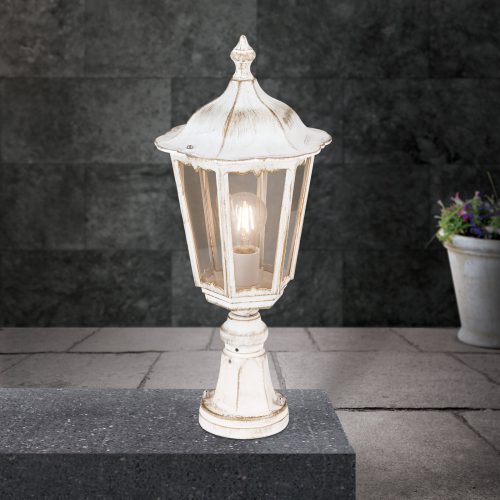 PUCHBERG kültéri lámpa, Klasszikus, ORION-Molecz-AL 11K/82503 weiß-gold/rauch (1xE27)    