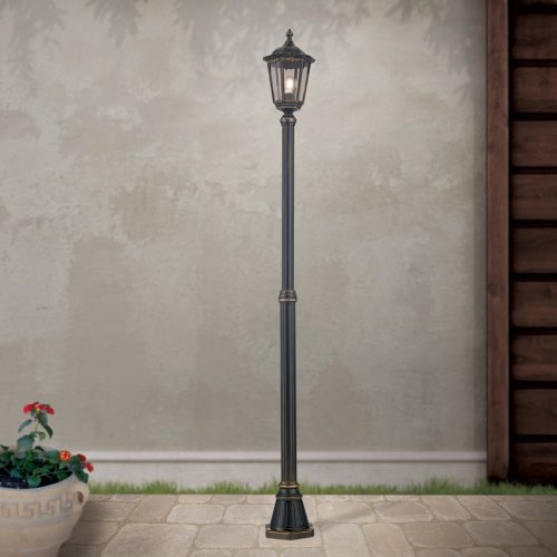 PUCHBERG kültéri lámpa, Klasszikus, ORION-Molecz-AL 11K/82506 schwarz-gold/rauch (1xE27) 