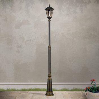   PUCHBERG kültéri lámpa, Klasszikus, ORION-Molecz-AL 11K/82508 schwarz-gold/rauch (1xE27) 