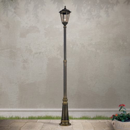 PUCHBERG kültéri lámpa, Klasszikus, ORION-Molecz-AL 11K/82508 schwarz-gold/rauch (1xE27) 