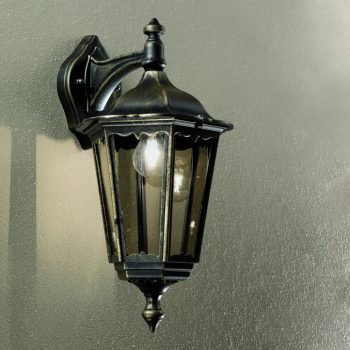   PUCHBERG kültéri lámpa, Klasszikus, ORION-Molecz-AL 11K/82571 schwarz-gold/rauch (1xE27) 