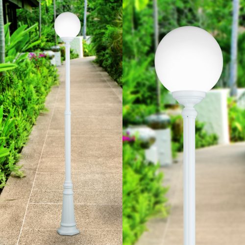 REIKA kültéri lámpa, Klasszikus, ORION-Molecz-AL 11-1174/1 weiß      (1xE27, H250cm)  