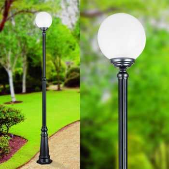   REIKA kültéri lámpa, Klasszikus, ORION-Molecz-AL 11-1174/1 schwarz   (1xE27, H250cm)  