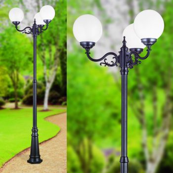   REIKA kültéri lámpa, Klasszikus, ORION-Molecz-AL 11-1175/3 schwarz   (3xE27, H256cm)  