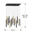 VARAS LED csillár modern, Schuller, 373425GD