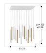 VARAS LED csillár modern, Schuller, 373437G