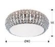 DIAMOND LED LED mennyezeti lámpa modern, Schuller, 507039