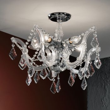   THERESA mennyezeti lámpa klasszikus kristály, ORION-Molecz, DL7-595/5MT-silber(5xE14)