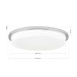 LEROX LED mennyezeti lámpa modern, ORION-Molecz, DL7-670/40chrom/opal-matt