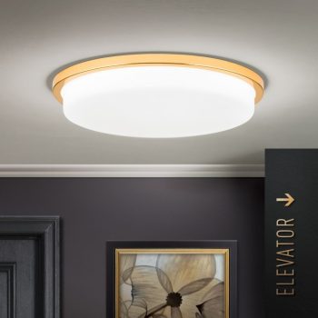   LEROX LED mennyezeti lámpa modern, ORION-Molecz, DL7-670/40gold/opal-matt