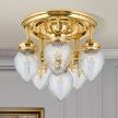 BUDAPEST mennyezeti lámpa szecessziós, ORION-Molecz, DLU1441/5gold