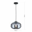 RICHARD függő lámpa modern, ORION-Molecz, HL6-1805/1schwarz/rauch