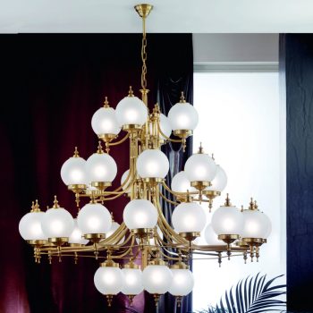   OBJEKTESIGN csillár klasszikus, ORION-Molecz, LU1510/4+16+8+4bronze/407/18matt