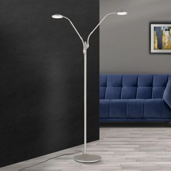   COBRA LED állólámpa modern, ORION-Molecz, Stl12-1184/2satin(LED2x6W/2x600lm/300