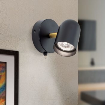   BRADLEY spot lámpa modern, ORION-Molecz, Str10-490/1schwarz/MS(GU10/max.35W)