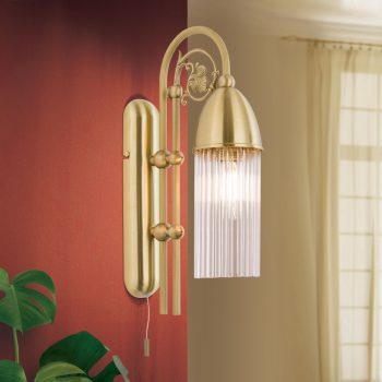   BERLIN fali lámpa szecessziós, ORION-Molecz, WA2-808/1bronze