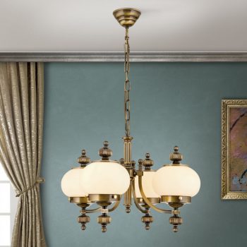   Wiener Nostalgie csillár, klasszikus, ORION-MOLECZ LU 1319/4 MS/328 champ matt