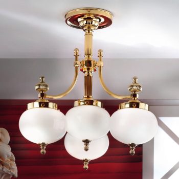   Wiener Nostalgie csillár, klasszikus, ORION-MOLECZ LU 1321/3+1 MS/328 opal matt