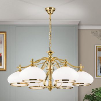   Empire csillár, klasszikus, ORION-MOLECZ LU 1460/6 gold/385 opal-gold