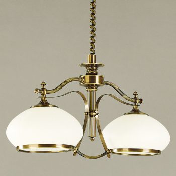   Empire csillár, klasszikus, ORION-MOLECZ LU 1461/2 Patina-Zug/385 opal-Patina