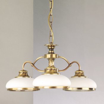   Empire csillár, klasszikus, ORION-MOLECZ LU 1525/3 Patina/412 opal/Patina