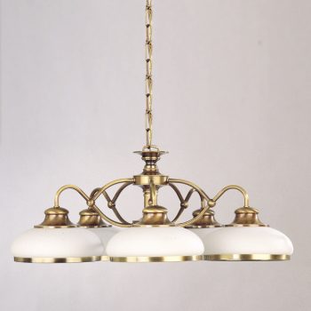   Empire csillár, klasszikus, ORION-MOLECZ LU 1525/5 Patina/412 opal/Patina