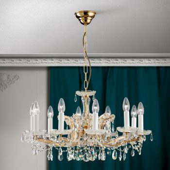   Klassisch csillár, klasszikus-kristály, ORION-MOLECZ LU 2211/10 MT-gold     (10xE14)