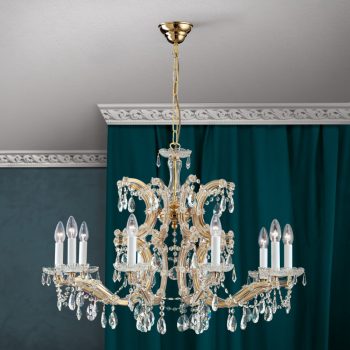   Klassisch csillár, klasszikus-kristály, ORION-MOLECZ LU 2223/10 MT-gold/A   (10xE14)