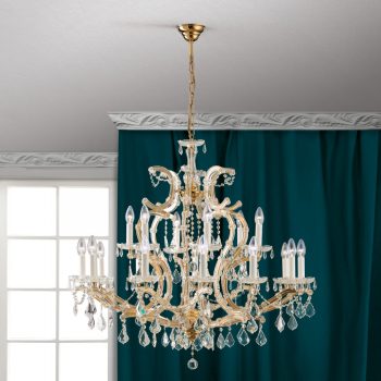   Klassisch csillár, klasszikus-kristály, ORION-MOLECZ LU 2224/12+6 MT-gold/A (18xE14)