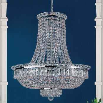   Ambassador csillár, klasszikus-kristály, ORION-MOLECZ LU 2239/21/90 chrom