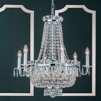   Ambassador csillár, klasszikus-kristály, ORION-MOLECZ LU 2240/6+6/70 chrom