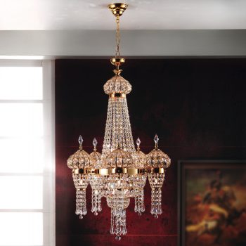   Hirohito csillár, klasszikus-kristály, ORION-MOLECZ LU 2300/24/65 gold     (inkl. 24xG9/25W)