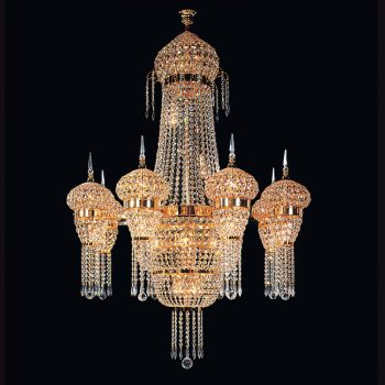   Hirohito csillár, klasszikus-kristály, ORION-MOLECZ LU 2300/35/130 gold