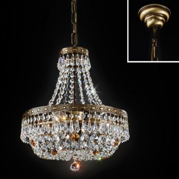   Sheraton csillár, klasszikus-kristály, ORION-MOLECZ LU 2328/3/35 Patina