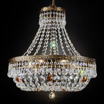   Sheraton csillár, klasszikus-kristály, ORION-MOLECZ LU 2328/6/45 Patina