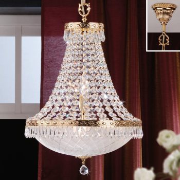   Empire Crystal csillár, klasszikus-kristály, ORION-MOLECZ LU 2385/6/42 gold      (6xE14)