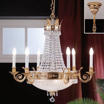  Empire Crystal csillár, klasszikus-kristály, ORION-MOLECZ LU 2386/6+6 gold       (6xE14/6xE27)