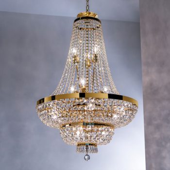   Sheraton csillár, klasszikus-kristály, ORION-MOLECZ LU 2388/15/70 gold     (15xE27)