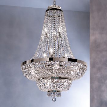   Sheraton csillár, klasszikus-kristály, ORION-MOLECZ LU 2388/15/70 chrom    (15xE27)