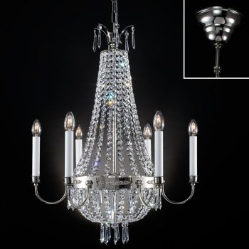   Empire Crystal csillár, klasszikus-kristály, ORION-MOLECZ LU 2405/6/62 Altsilber (6xE14)