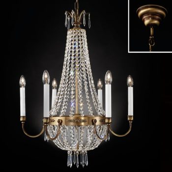   Empire Crystal csillár, klasszikus-kristály, ORION-MOLECZ LU 2405/6/62 Patina    (6xE14)