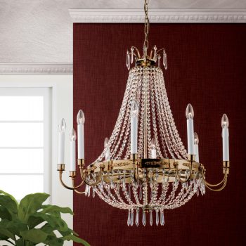   Empire Crystal csillár, klasszikus-kristály, ORION-MOLECZ LU 2405/10/80 gold