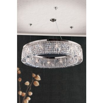   RING csillár, modern-kristály, ORION-MOLECZ LU 2408/12/110 chrom   (12xE14)