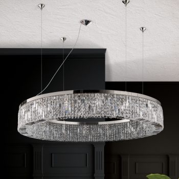   RING csillár, modern-kristály, ORION-MOLECZ LU 2408/16/140 chrom   (16xE14)