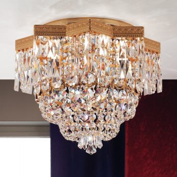   Hirohito mennyezeti lámpa, klasszikus-kristály, ORION-MOLECZ DLU 2231/4/42 gold