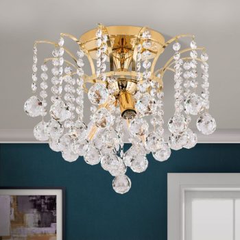   Klassisch mennyezeti lámpa, klasszikus-kristály, ORION-MOLECZ DLU 2324/3/42 gold     (3xE14)