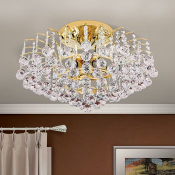   Klassisch mennyezeti lámpa, klasszikus-kristály, ORION-MOLECZ DLU 2324/9/62 gold     (9xE14)