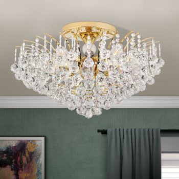   Klassisch mennyezeti lámpa, klasszikus-kristály, ORION-MOLECZ DLU 2324/10/72 gold    (10xE27)